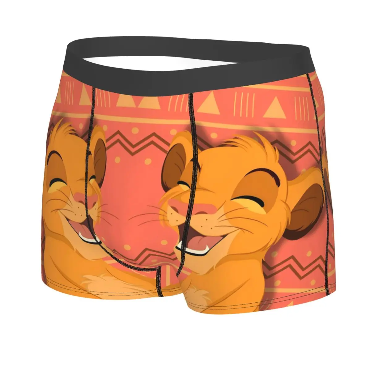 Personalizado divertido el Rey León gráfico Boxers pantalones cortos bragas calzoncillos masculinos cómodos KawaiiSimba Cub película calzoncillos ropa interior