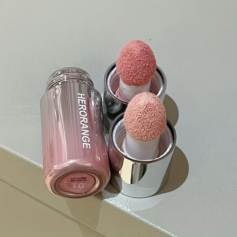 عصا أحمر الخدود السائلة، بطرف إسفنجي، مناسبة للشفاه والخدود، مقاومة للماء وتصحيح الألوان طويلة الأمد