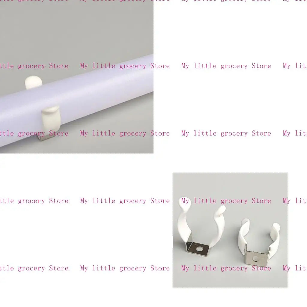 D5BD 10pack Durability Plastic Coated U Clip Holder Brackets Secure Mounting for T8 LED Tubes Fluorescent Fixtures