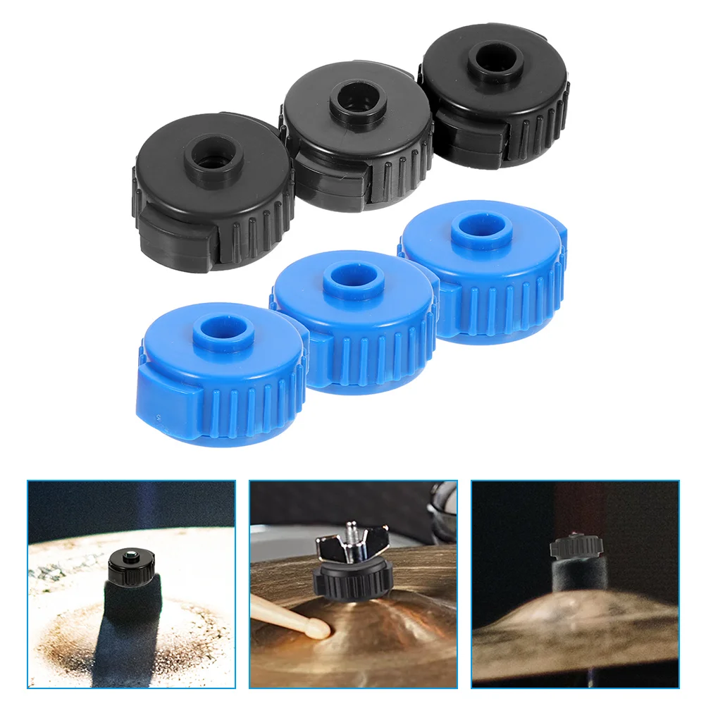 

6 Pcs Fixed Buckle Quick Release Hat Caps Plastic Knurled Nut Quick-set Cymbals