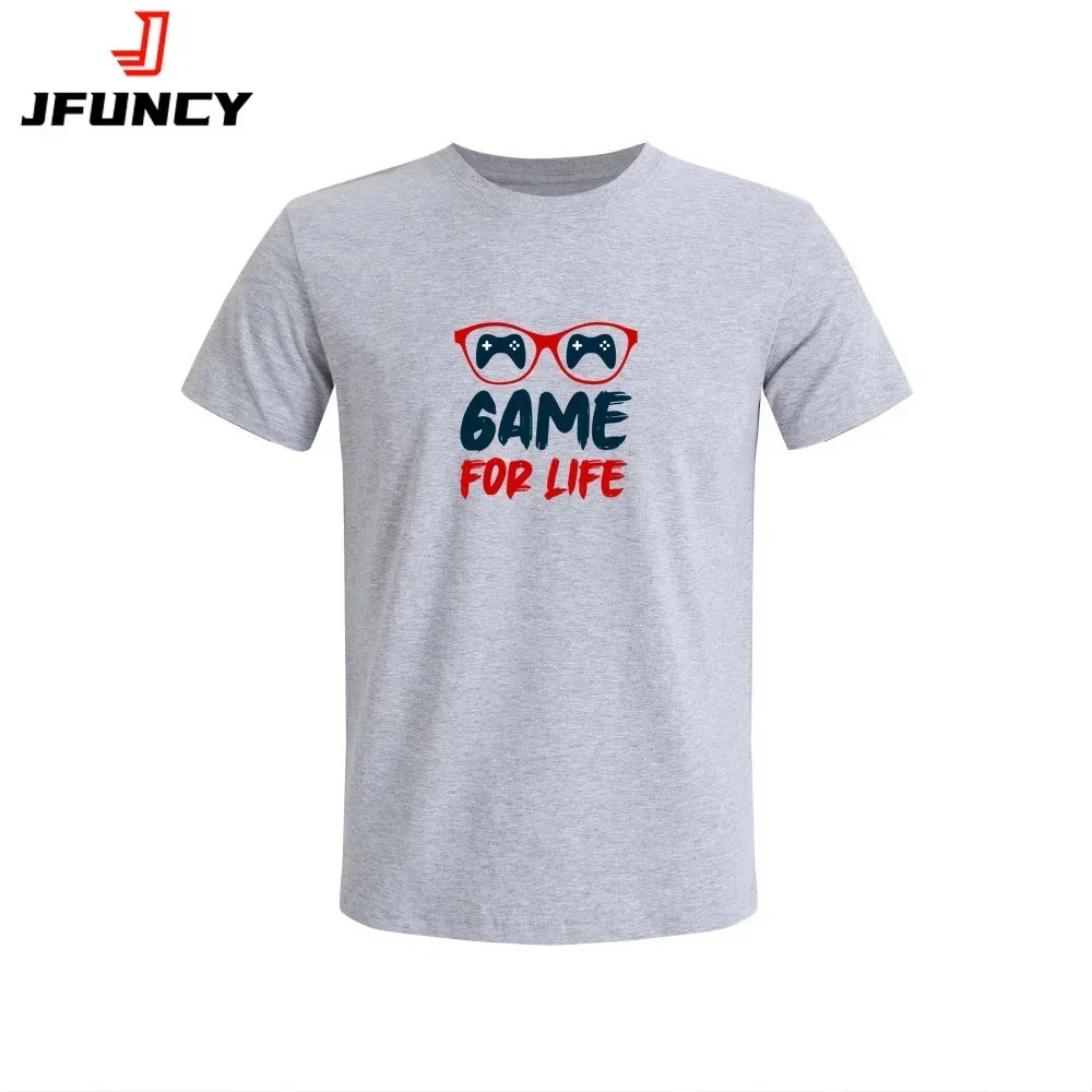

100% Cotton T Shirt Men's Top Oversized Summer T-shirt 2025 Man Short Sleeve Tshirt Love Game Graphic Tee Men Clothing