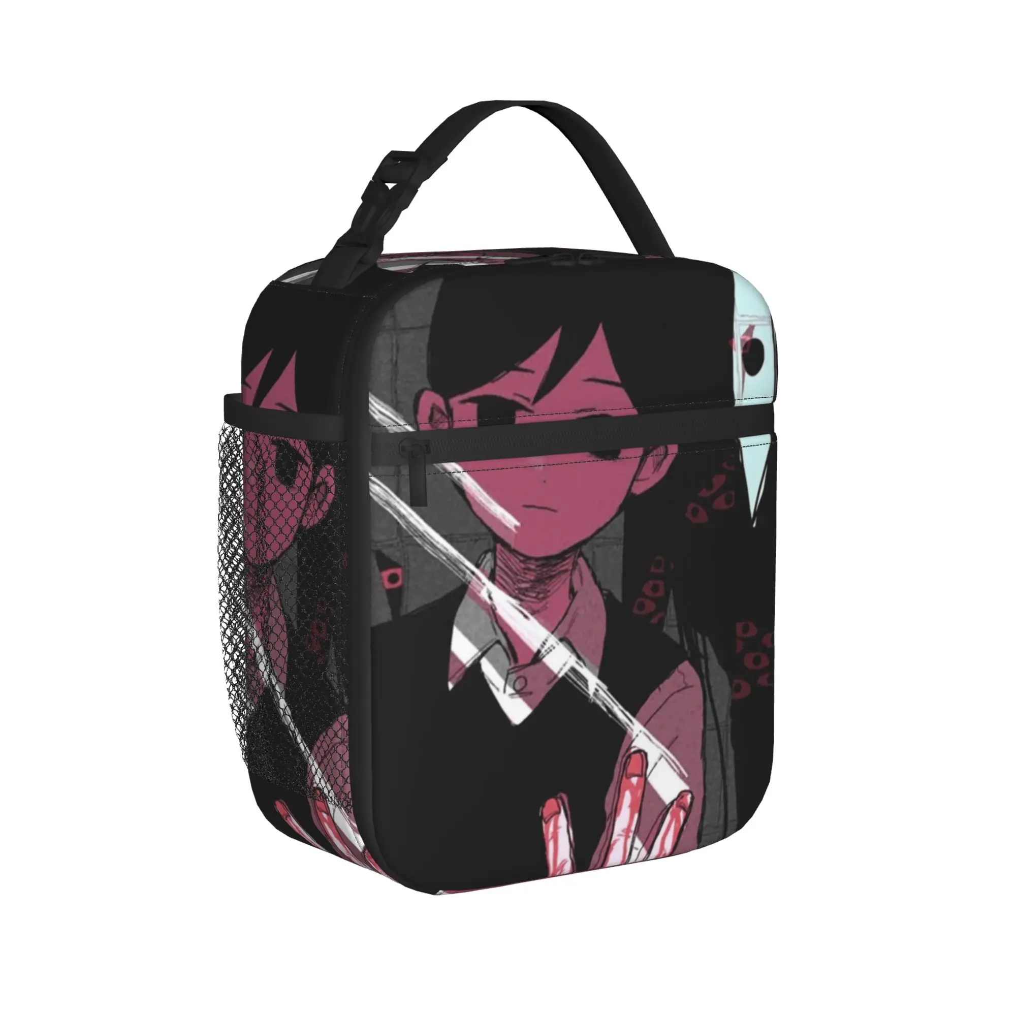 Cute Omori Thermal Insulated Lunch Bags for Office Horror Game Portable Food Bag Container Cooler Thermal Lunch Boxes