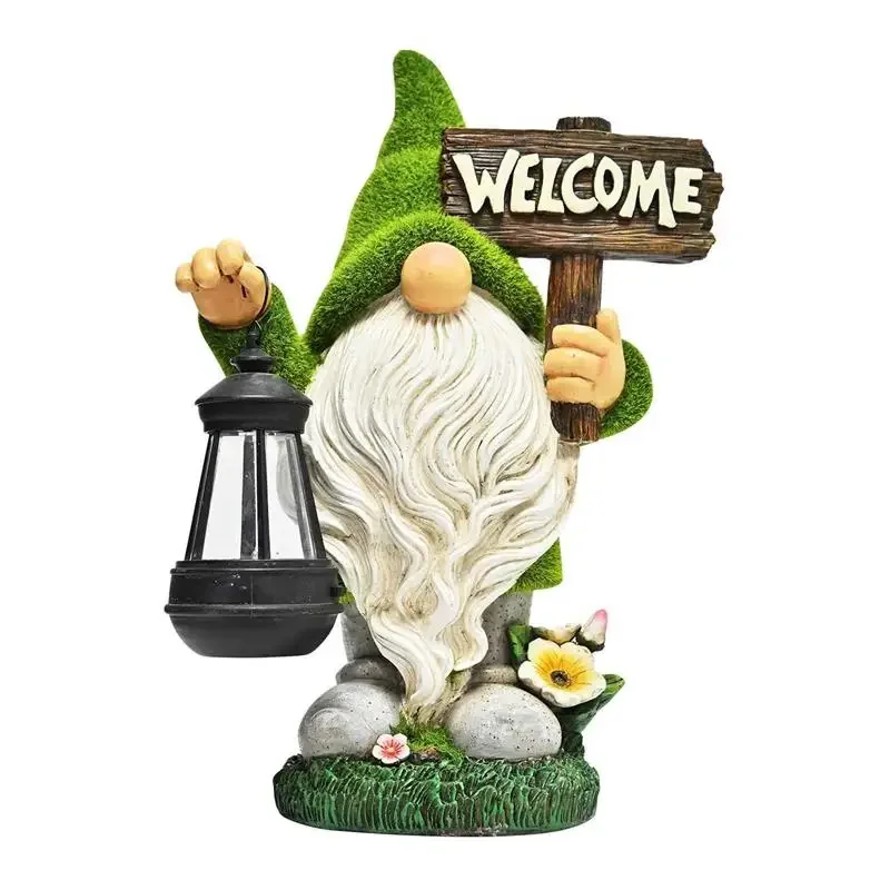 Outdoor Courtyard Garden Decoration Solar Lamp Decoration Creative Resin Simulation Character