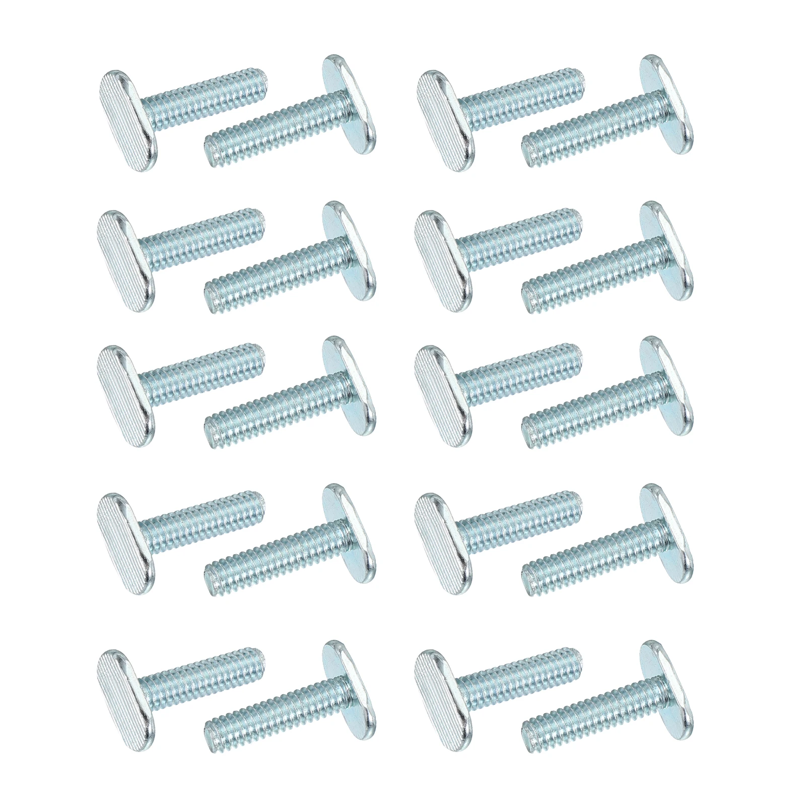 10/20/40Pcs T-Slot Bolts Kayak Rail Bolt Accessories Carbon Steel Galvanized Universal T Track Woodworking Jigs Fixtures Silver