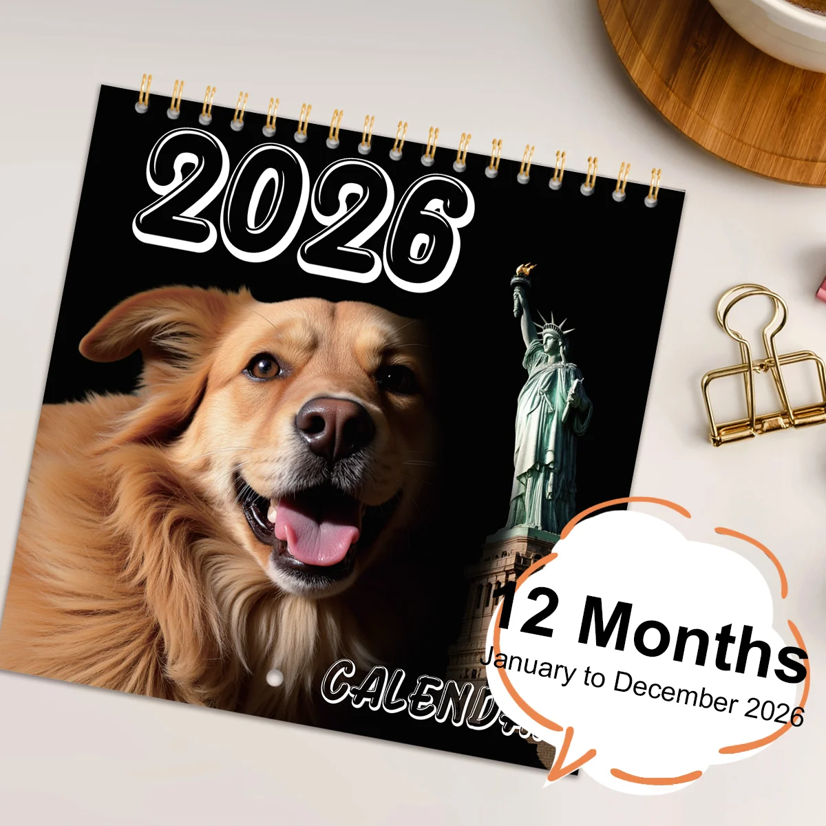 

Funny Magical Dog Wall Calendar 2026 Unique Calendar Gift for Friends Family Neighbors Coworkers Relatives Loved Ones