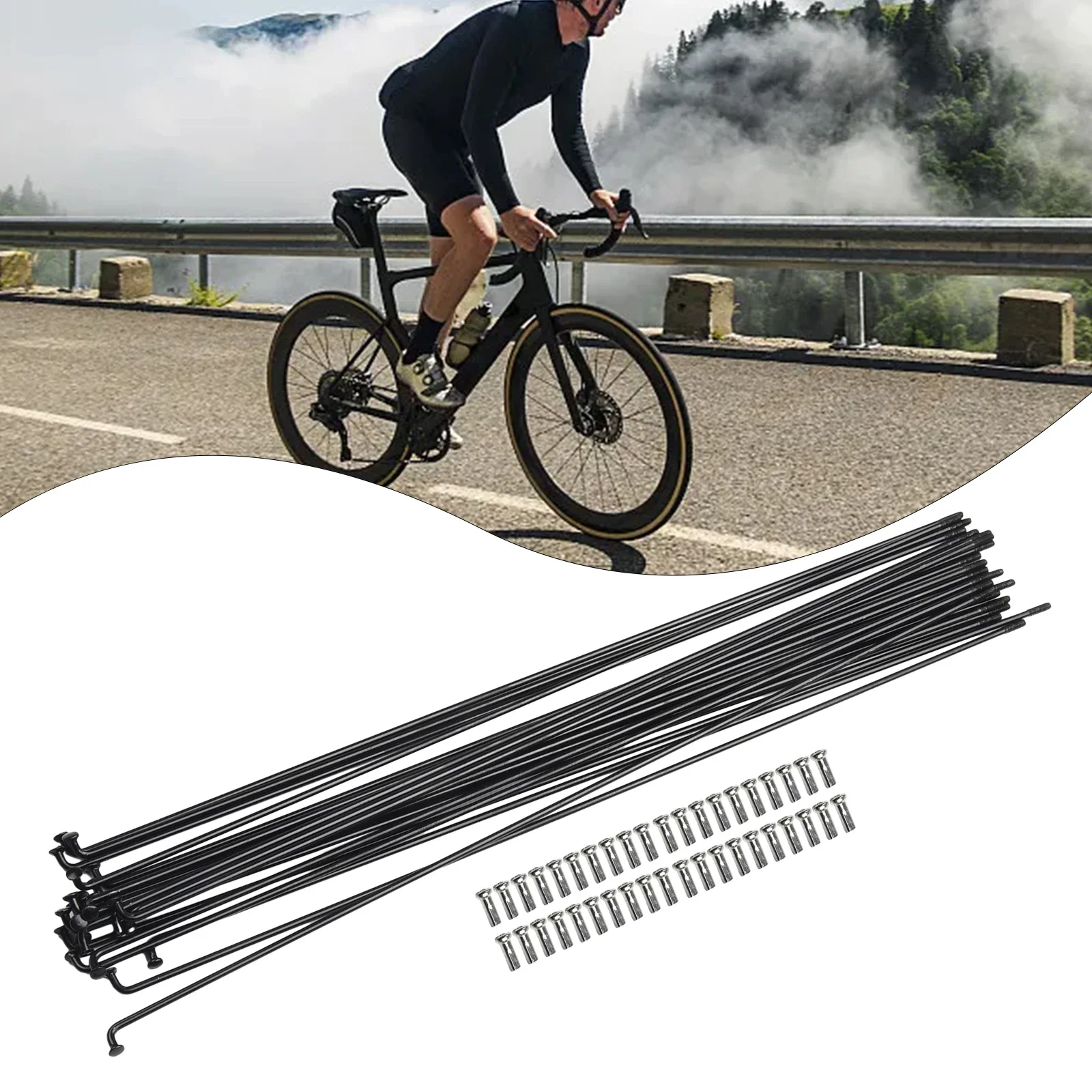 24 pezzi raggi per bicicletta con capezzoli 260MM/275MM/289MM raggi per bici MTB per 27.5/26/29er accessori per ruote da ciclismo