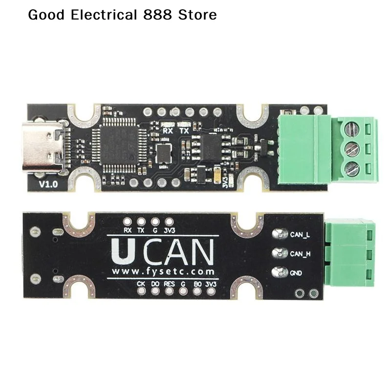 1Pcs USB To CAN Adapter UCAN Board Based On STM32F072 Support For CAnable / CandleLight / Klipper Firmware 3D Printer Accessorie