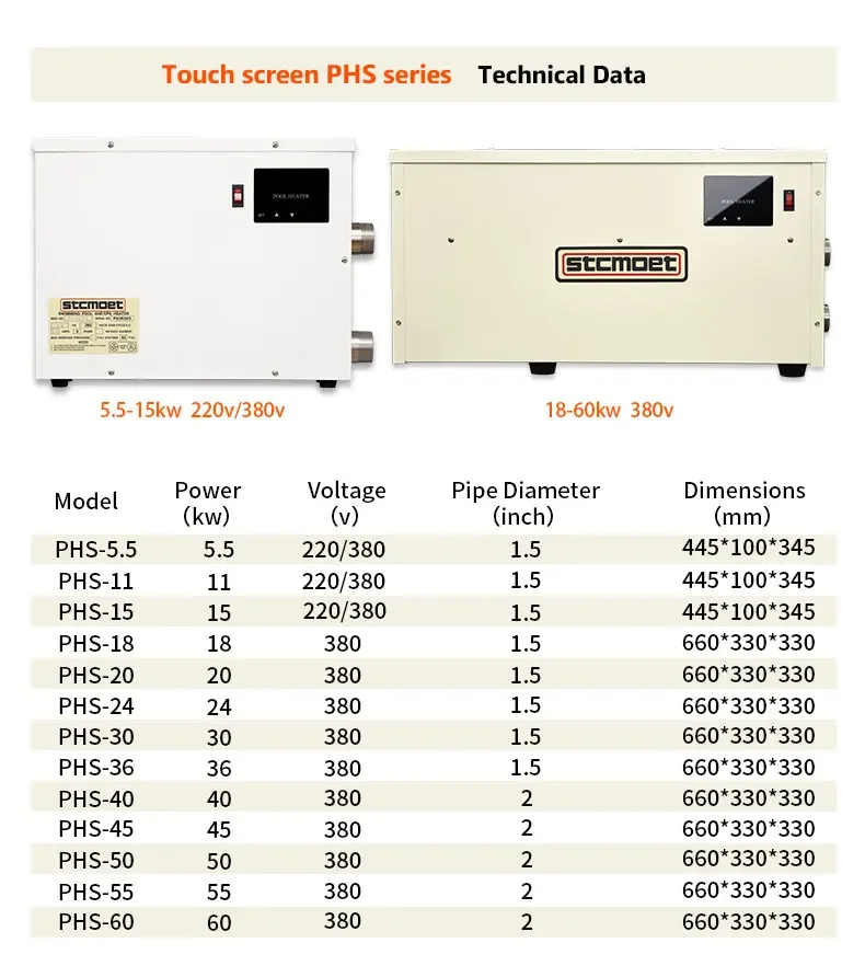 TLF STCMOET 40kW Portable Electric Heat Pump Water Heater for Swimming Pool Spa - view 4