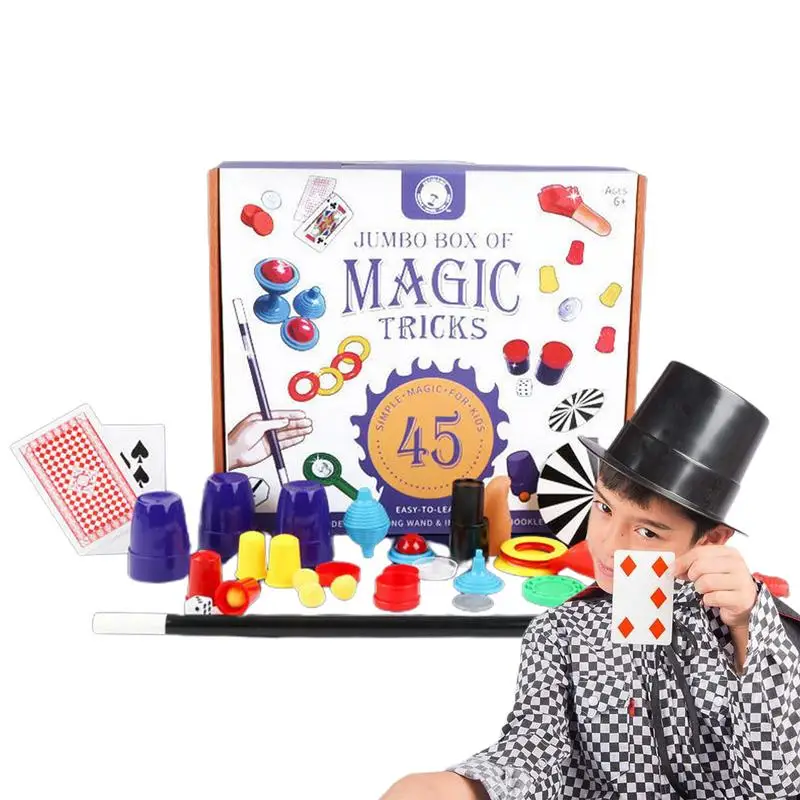 

Magic Trick Kit Party Favors Magic Props Accessories Pretend Play Set Educational & Fun Kids Magic Toys Complete Kit for Stages