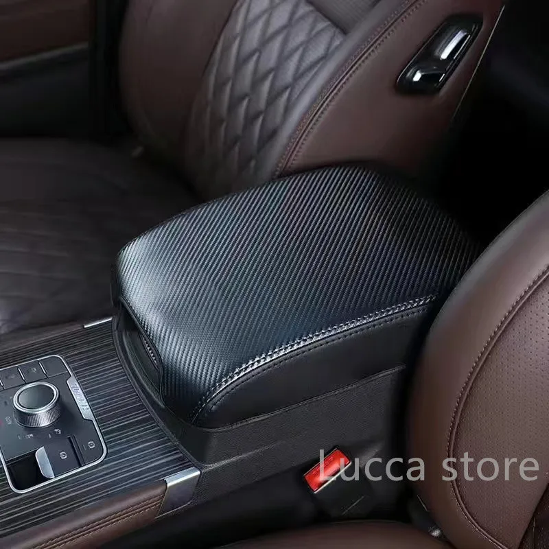 For HAVAL H9 2016-2022 Accessories Car Central Armrest Cover Leather Storage Box Protective Pad Interior Modification