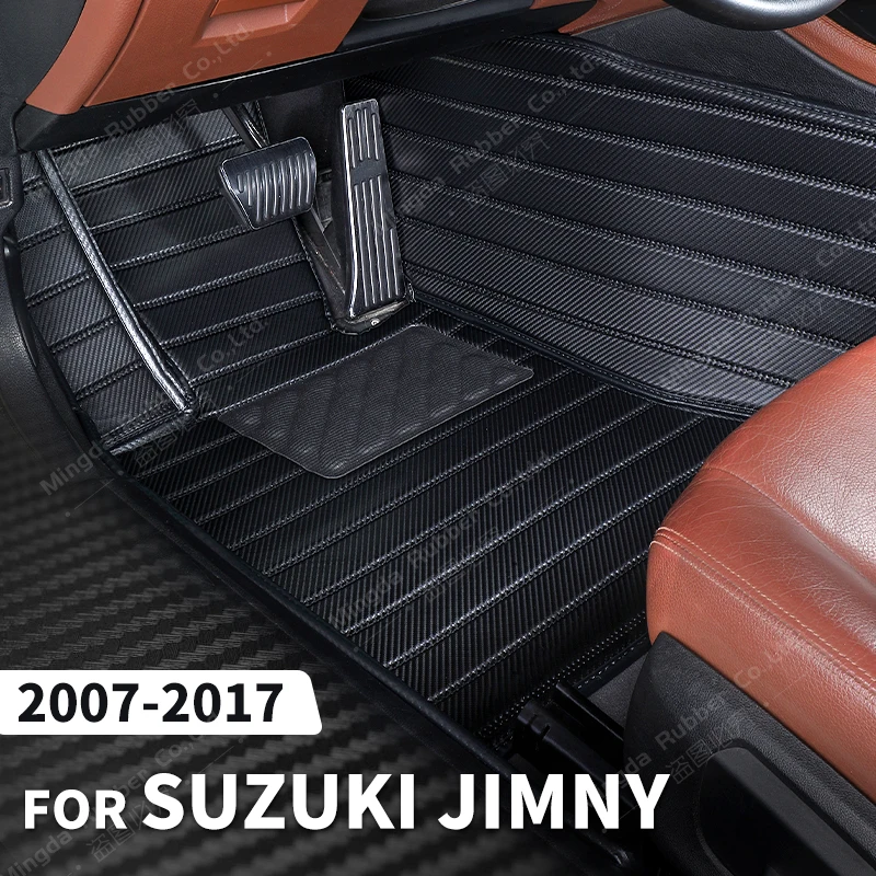 

Custom Carbon Fibre style Floor Mats For Suzuki Jimny 2007-2017 16 15 14 13 12 11 10 09 08 Foot Carpet Auto Interior Accessories