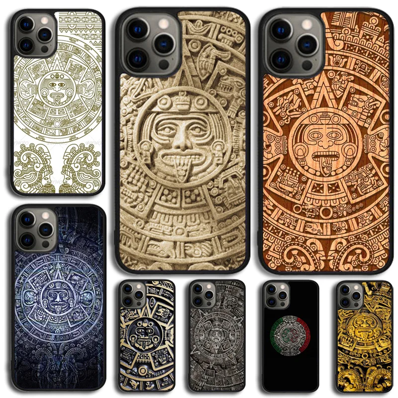 Aztec Calendar Mayan Native Phone Case Cover For iPhone 15 16 14 Plus 11 12 mini 13 Pro Max Apple X XR XS max