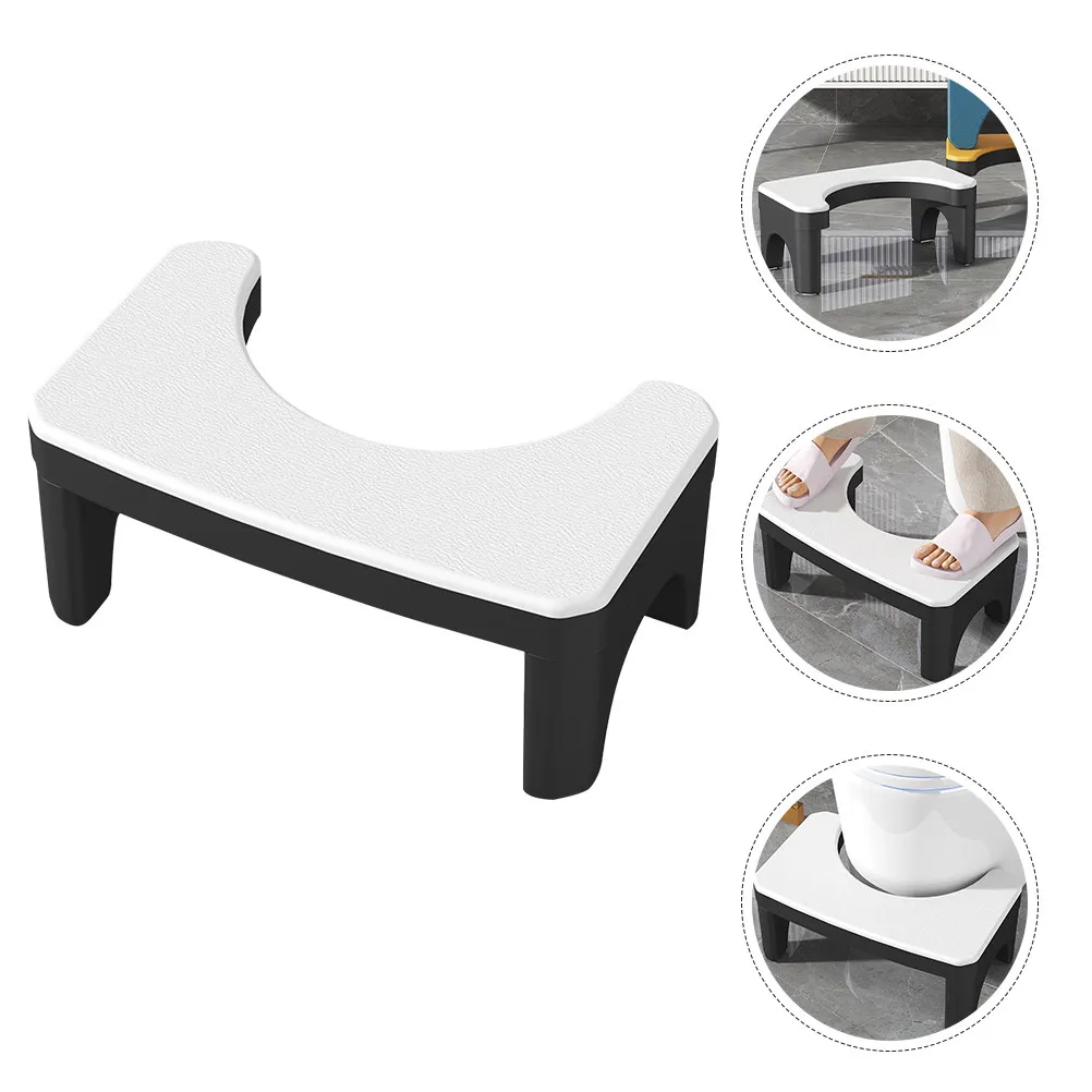 

Bathroom Toilet Footstool Thickened PP Squatting Footstool Compact Non-Slip Sturdy Toilet Step Stool Potty Stool for Adults Home