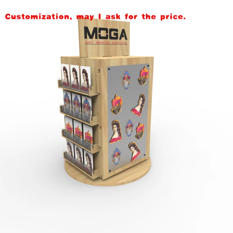 

custom.Bevis Customized Wooden Magnet Refrigerator Display Stand Supermarkets and Shopping Malls