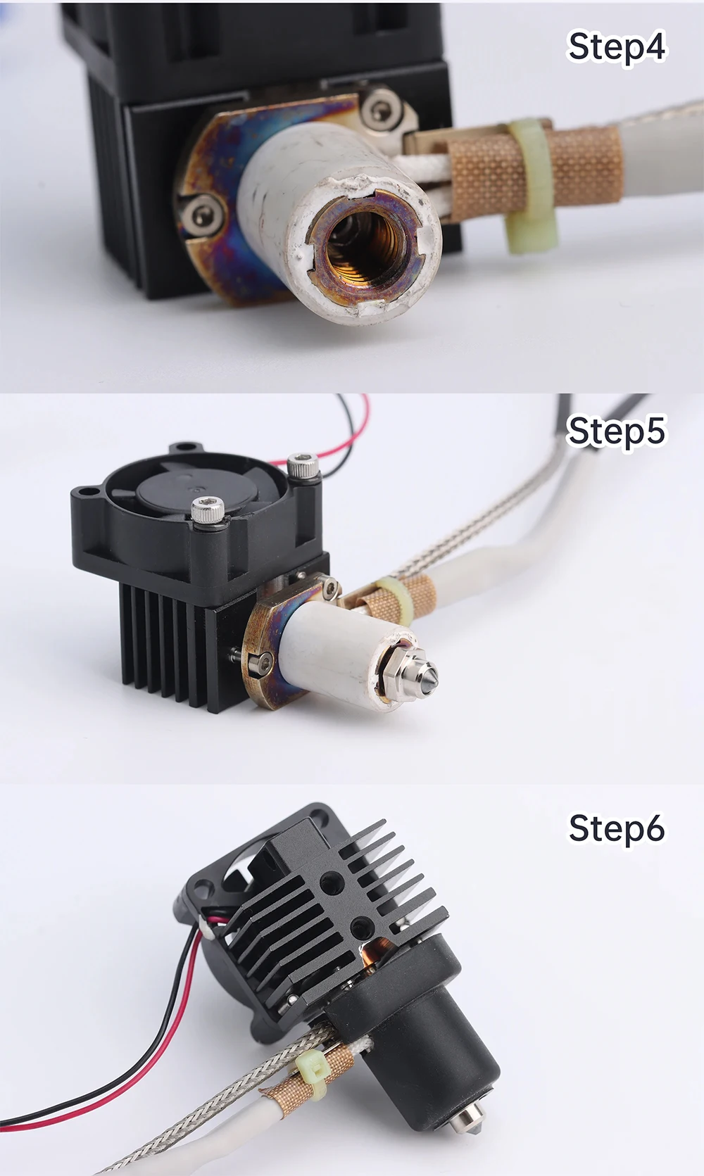 Trianglelab High Flow vergoldete Kupfer-QIDI-Adapter, QIDI 3D-Drucker-Konverter, kompatibel mit V6-Düse – Detail 9