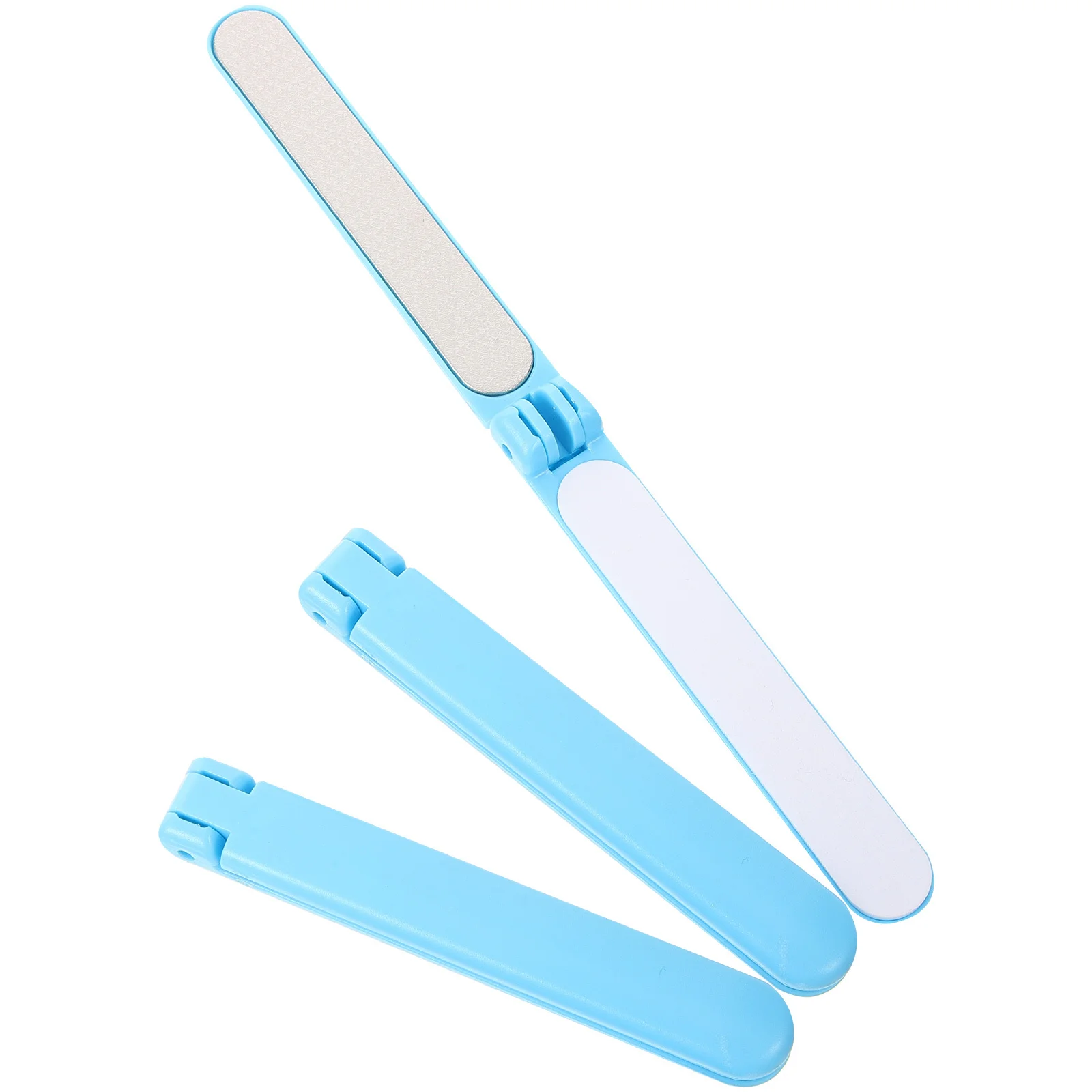 3Pcs Double Sided Nail File for Women Compact Foldable Diamond Stainless Steel Nail Polishing File Portable Manicure Tool