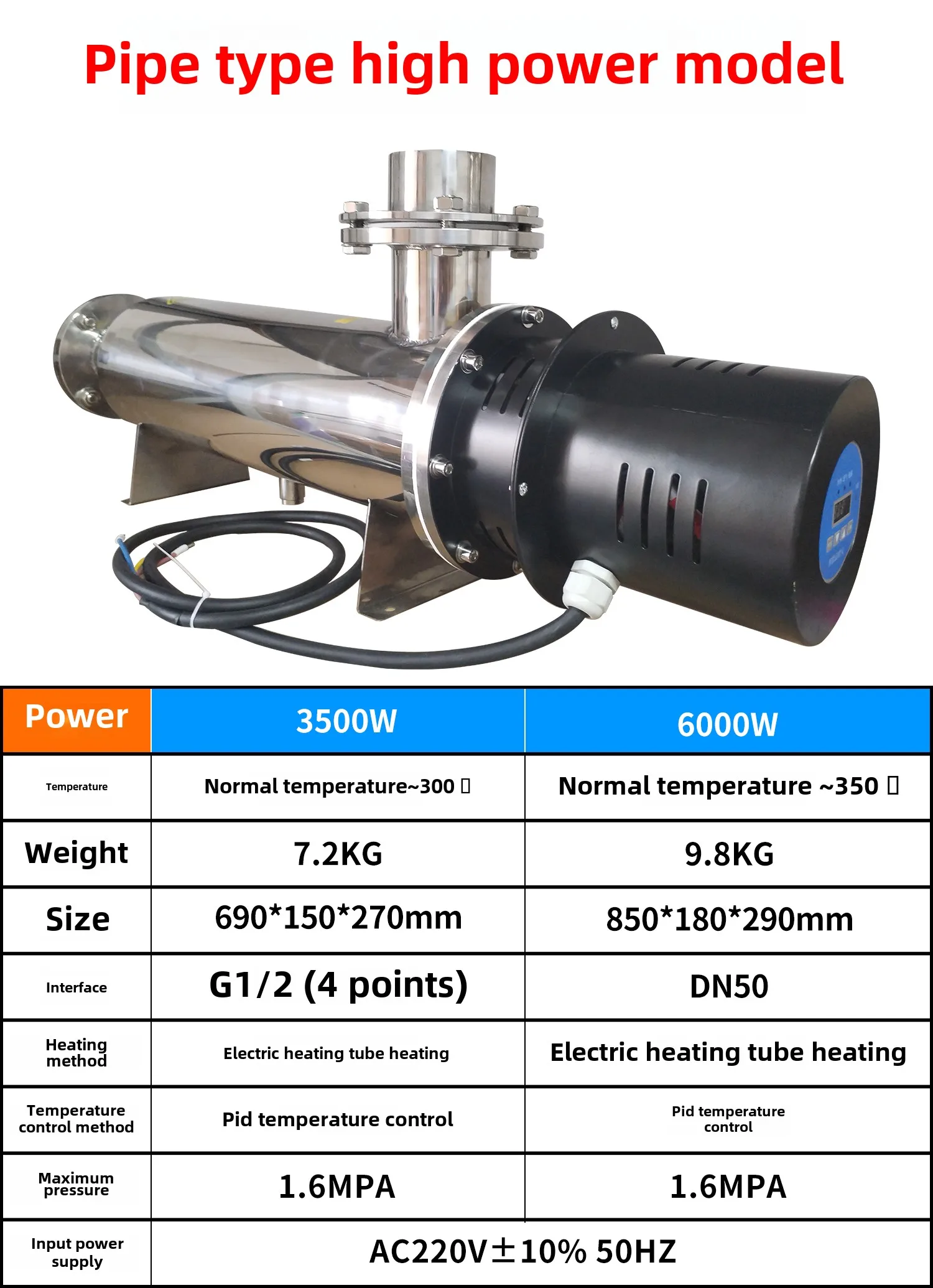 Detalle 2 de Electroválvula Small Pipe Solenoid Valve Anti-Freeze Anti-Frost Gas Nitrogen Heater with Heating Element Compressed Air Heater for Spray Paint Gas y combustible