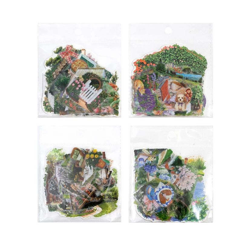 30 แผ่น/ถุงสติกเกอร์แพ็ค Dreamy Garden House สติกเกอร์ธีมคู่มือ Collage วัสดุ DIY การ์ดอวยพรตกแต่ง
