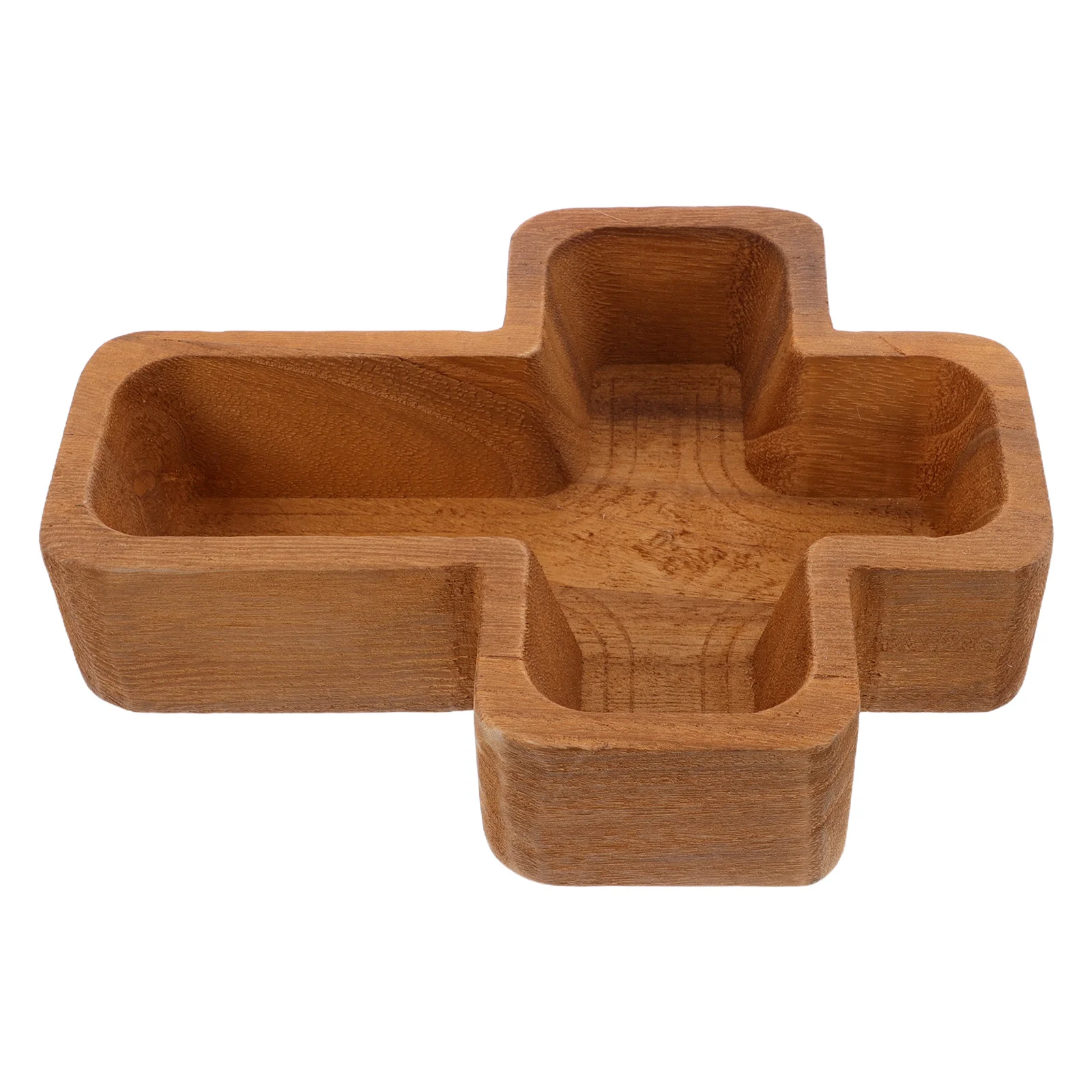 

Wooden Cross Shaped Serving Platter Smooth Finish Fruit Tray for Snacks Nuts Desserts Charcuterie Board Home Kitchen Decorative