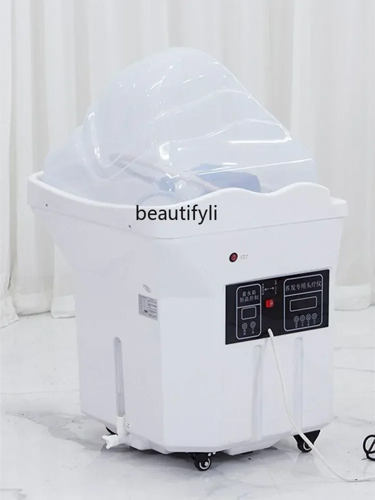 ss newHead Therapy Bed Water Circulation Beauty Salon Special Hair Care Center Fumigation Water-Free Mobile Shampoo Basin