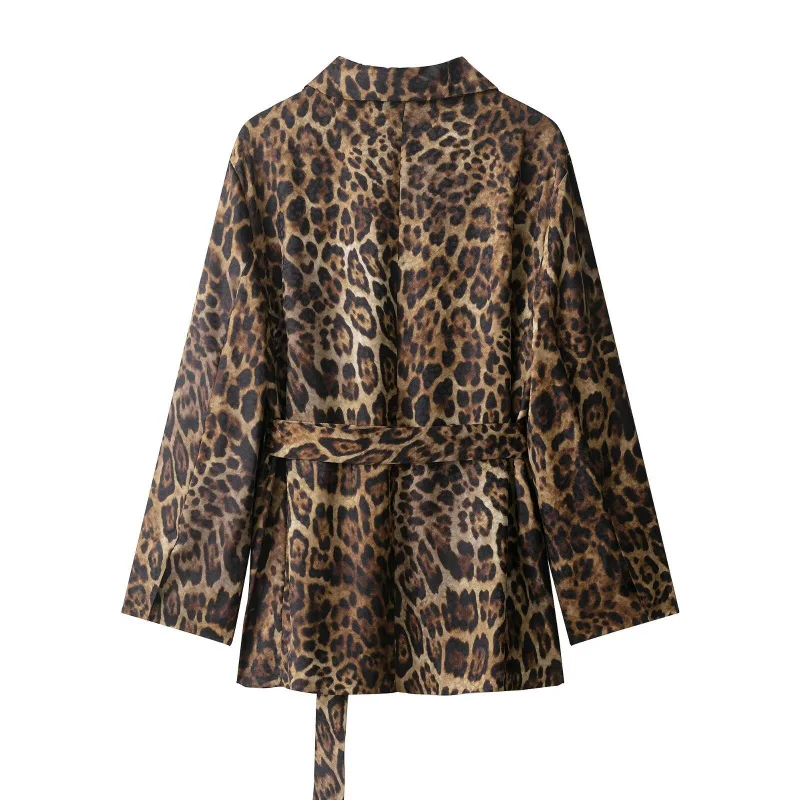 Conjunto de Blazer e Calças Estampadas para Mulheres, Outono Novo