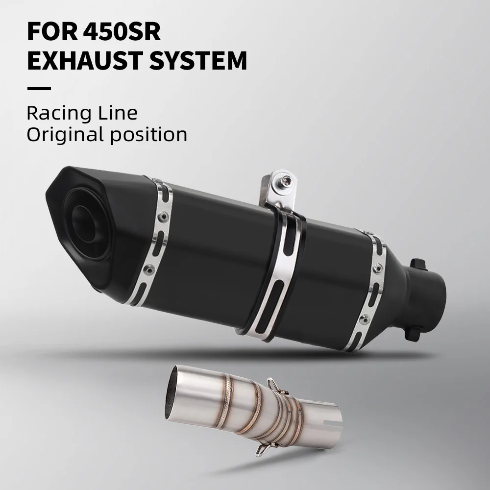 

For 450 SR 450SR Motorcycle Exhaust Modify Middle Pipe 51mm Escape Adapter Tube