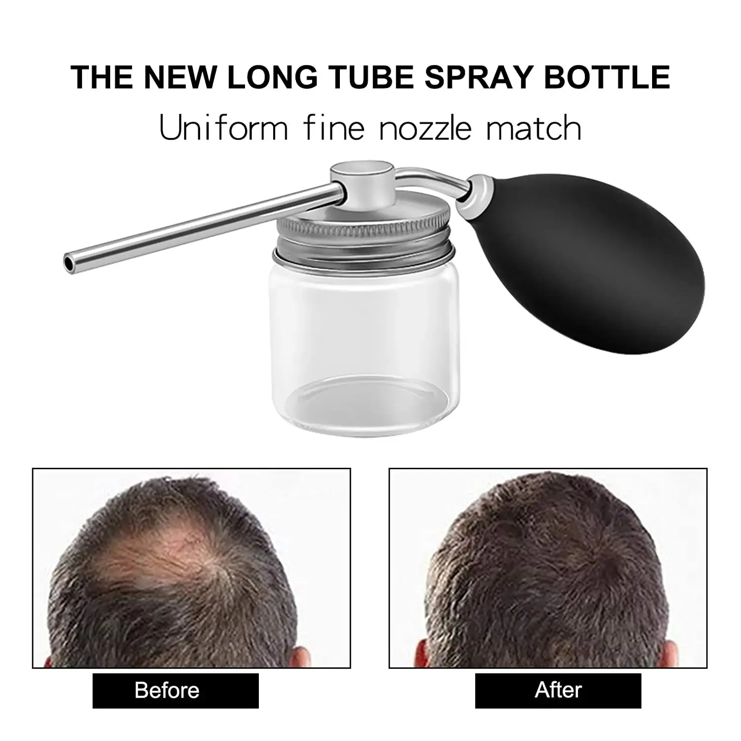 Nachfüllbare Friseur-Puderspray-Flasche Haaraufbaufaser-Applikator für Salon-Styling-Werkzeuge – Detail 7