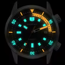 Relojes de buceo BERNY para hombre, reloj de buceo mecánico automático superluminoso resistente al agua hasta 200M, reloj de pulsera de buceo para natación de zafiro de 42mm - AliExpress 1511