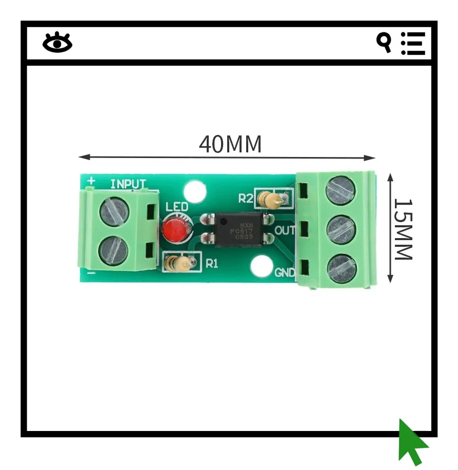 

5PCS 1-channel optocoupler isolation module/optoelectronic isolator/EL817 optocoupler input 3-5V/12V/24V