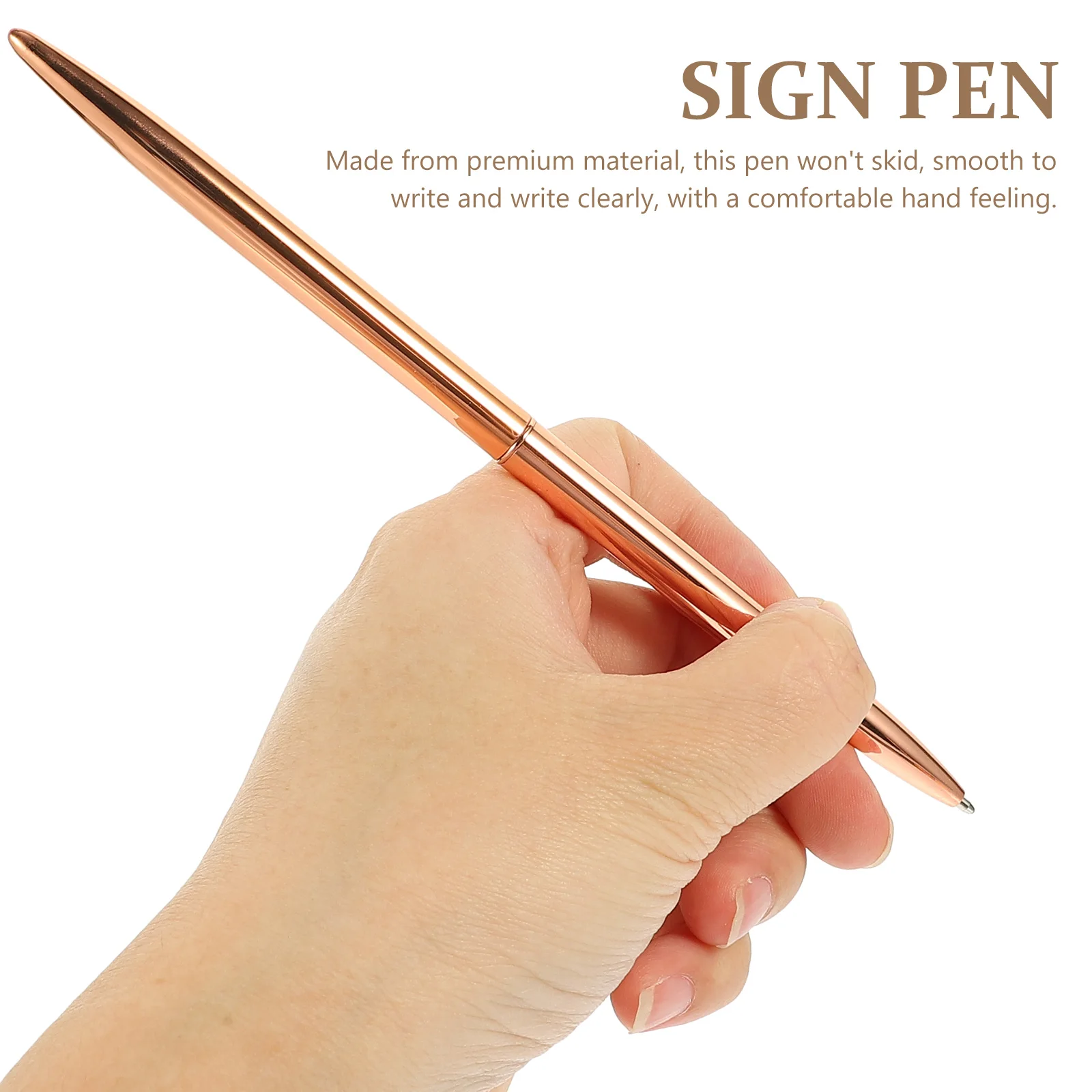 

2 Pcs Signature Pen Office Reception Pens for Geust Marker Business Metal Signing with Stand Ballpoint Bulk