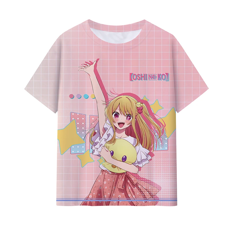 Harajuku Anime Oshi No Ko 3D Print T-Shirt Kids Casual T Shirt Children\'s Clothing Summer Tops Tshirt Girls O-neck Short Sleeve