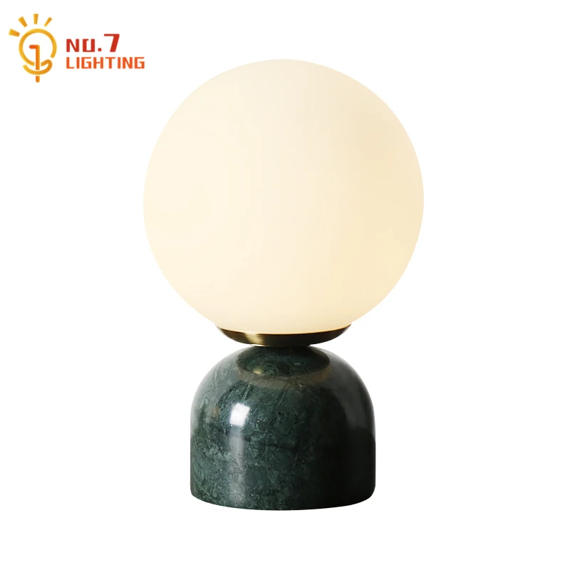 Luxury Cream Wind Marble Table Lamp LED G9 Designer Simple Atmosphere Desk Lights Home Decor Bedroom Bedside Kitchen Table Study
