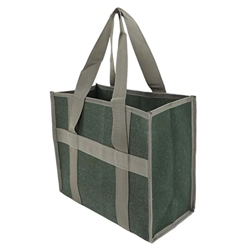 Wide Mouth Tool Bag, Portable Tool Organizer Canvas Large-Capacity Wear Resistant For Handyman For Maintenance Reusable