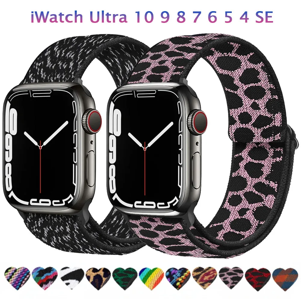 Nylon-Geflechtarmband für Apple Watch Ultra 3 49mm 11 10 46mm 42mm Armband iWatch Series 9 8 7 6 5 4 SE 45mm 41mm 44mm 40mm