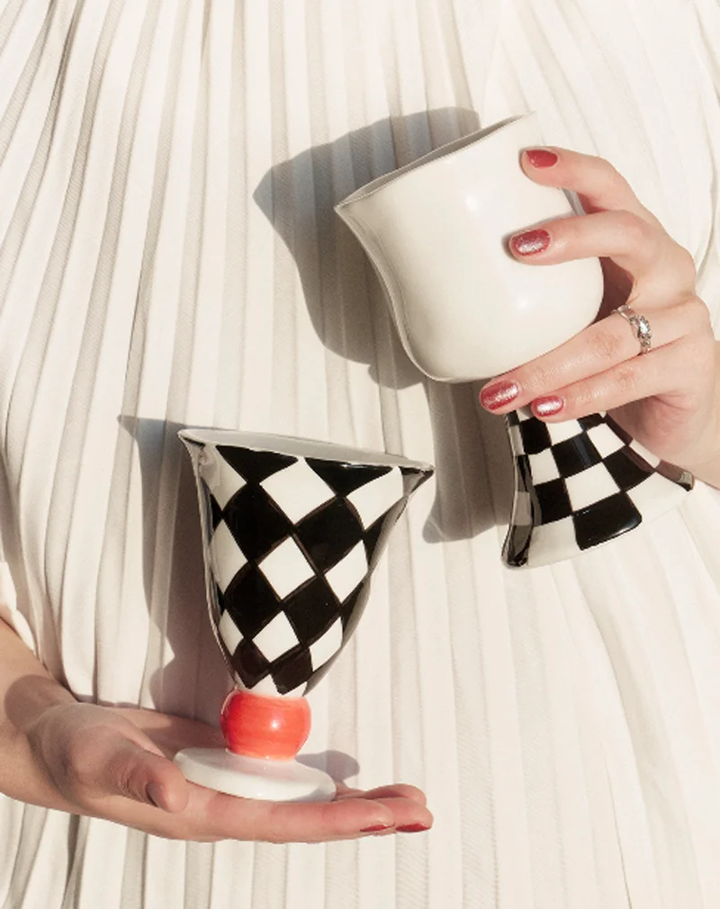 

Wine Flat Бокалы Cup Glasses Copas De Vino Copas De Cristal 와인잔 бокалы для шампанского Champagne Checkerboard Shot Gift Ceramic