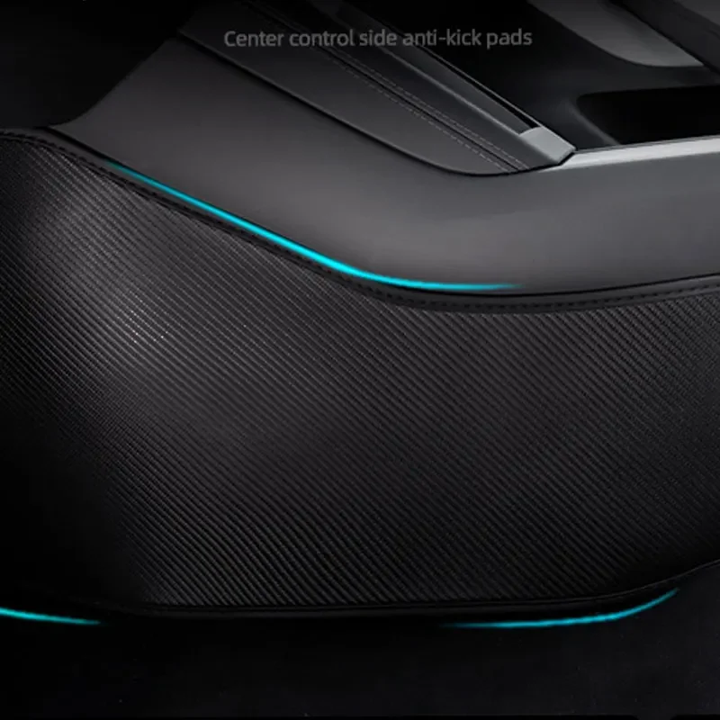 

For Tesla New upgrade Model 3+2024 2025 Side Defense Kick Pad Center Control Anti Kick Pad Leather Protective Cover Accessories