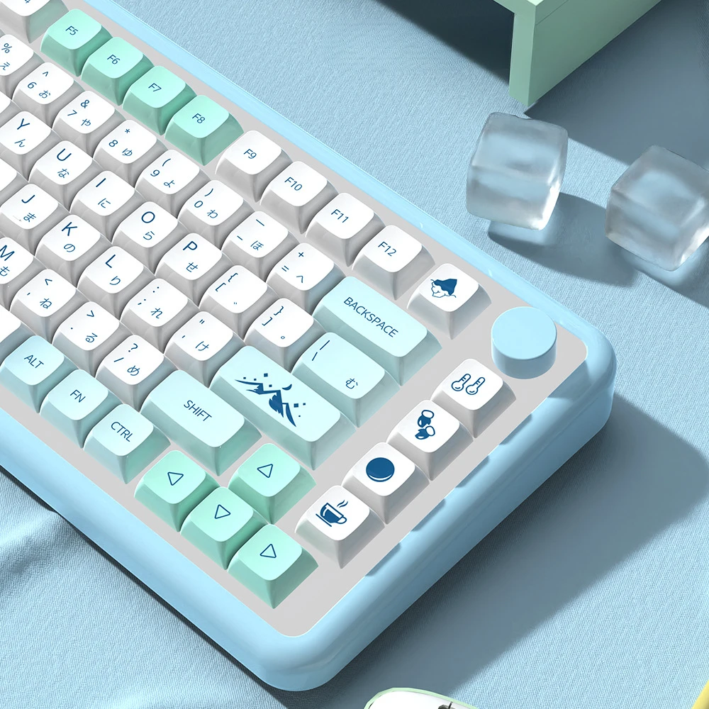 

Iceberg Theme XDA Height Keycaps, PBT 139 Keys, Multi-language Color Keycaps for 64, 96, 104, 108 Mechanical Keyboards