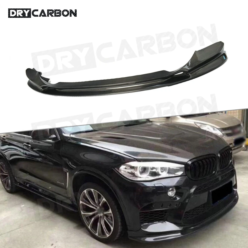 

Real Carbon Fiber Front Lip Spoiler Auto body Splitter For BMW X5M X6M F85 F86 2015 2016 2017 2018 FRP Front Bumper