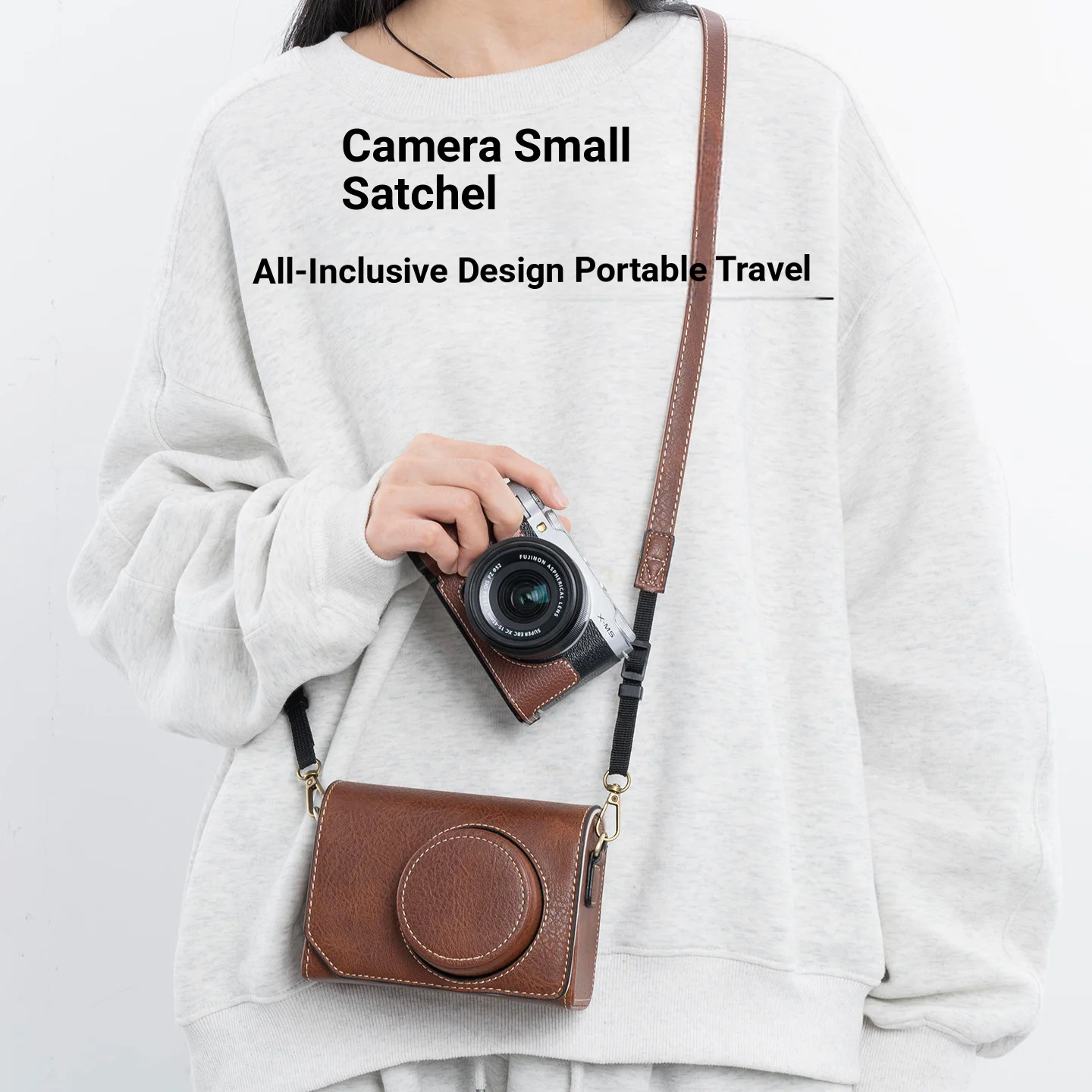 Camera Bag for Fujifilm X-M5, XE5, X100VI, Canon V1, Sony ZV-E10, RX100 VII, Nikon Z30, Panasonic S9 Protective Case