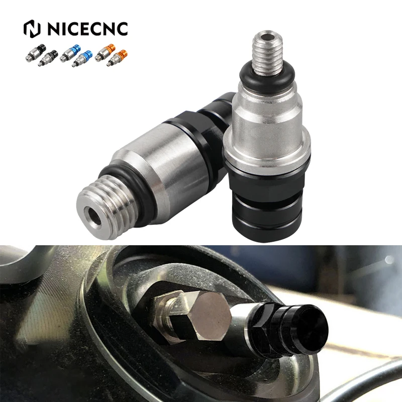 1 Pair M4x0.7 M8x1.0 Fork Air Bleeder Valve For Husqvarna TC 125 250 TX 300 FC FX 350 450 TC 85 2018-2019 Dirt Bike MX motocross