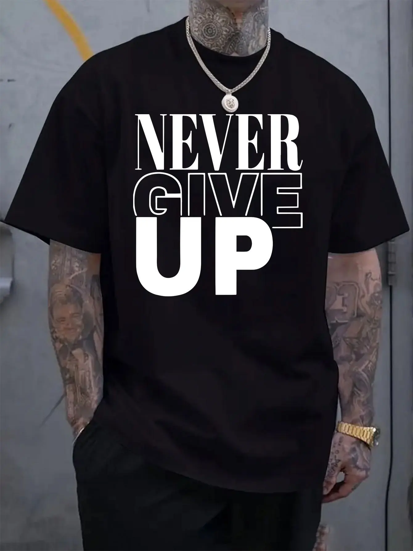 Camiseta de manga corta con cuello redondo, suave y transpirable para todas las estaciones para hombre, informal y a la moda