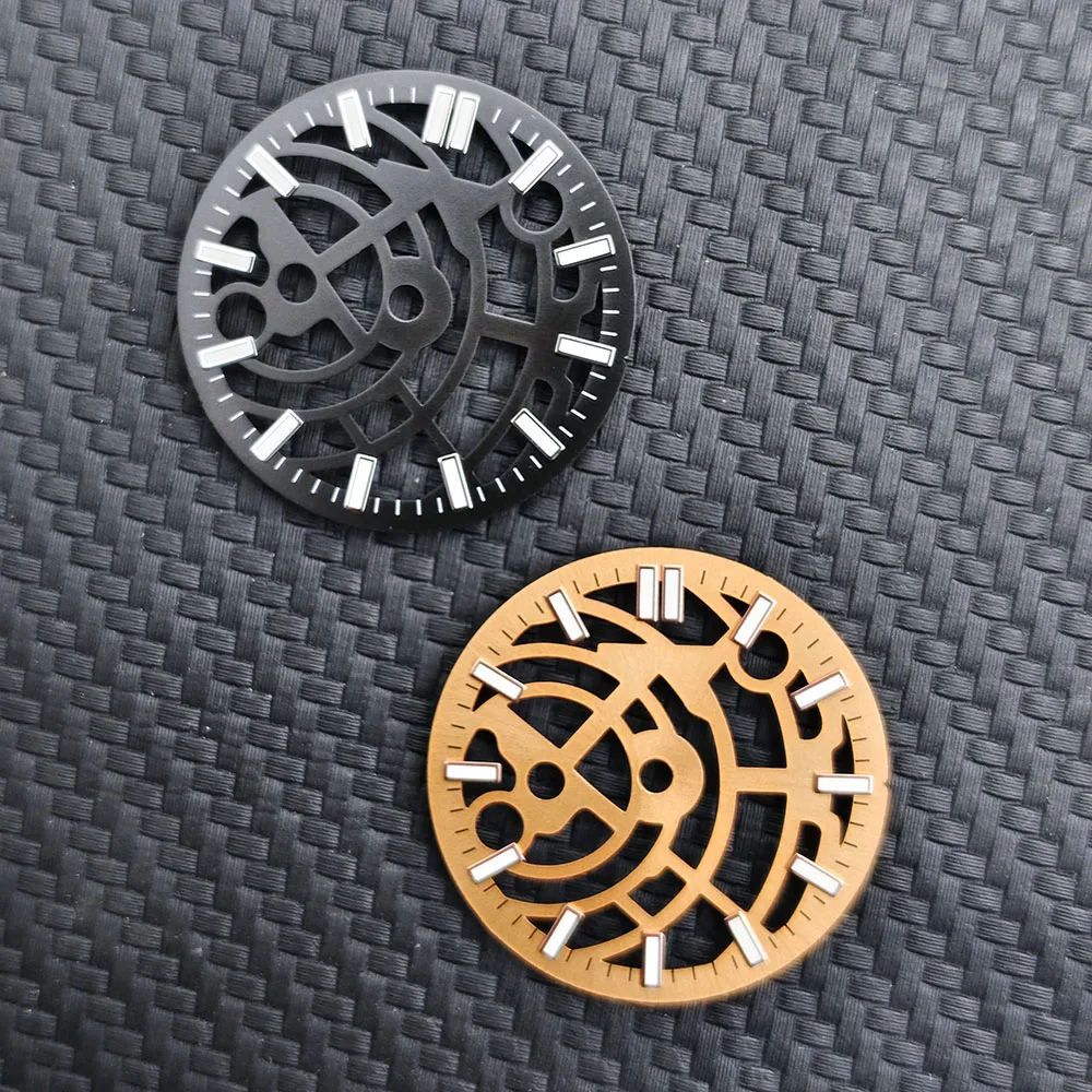 

Custom hollow dial 28.5mm green luminous NH70 dial NH72 dial for NH70 movement NH72 movement watch accessories