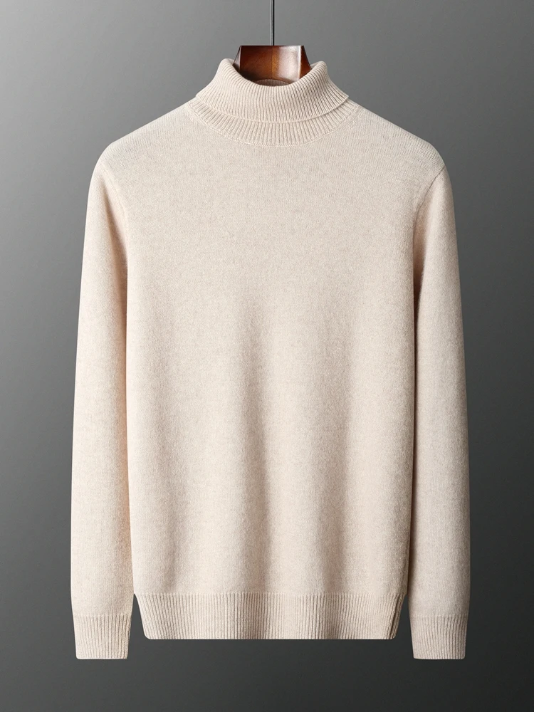 

TLOML новый мужской свитер из 100% кашемира, толстая водолазка, пуловер, осень-зима, базовый кашемировый трикотаж, умные повседневные мягкие теплые топы