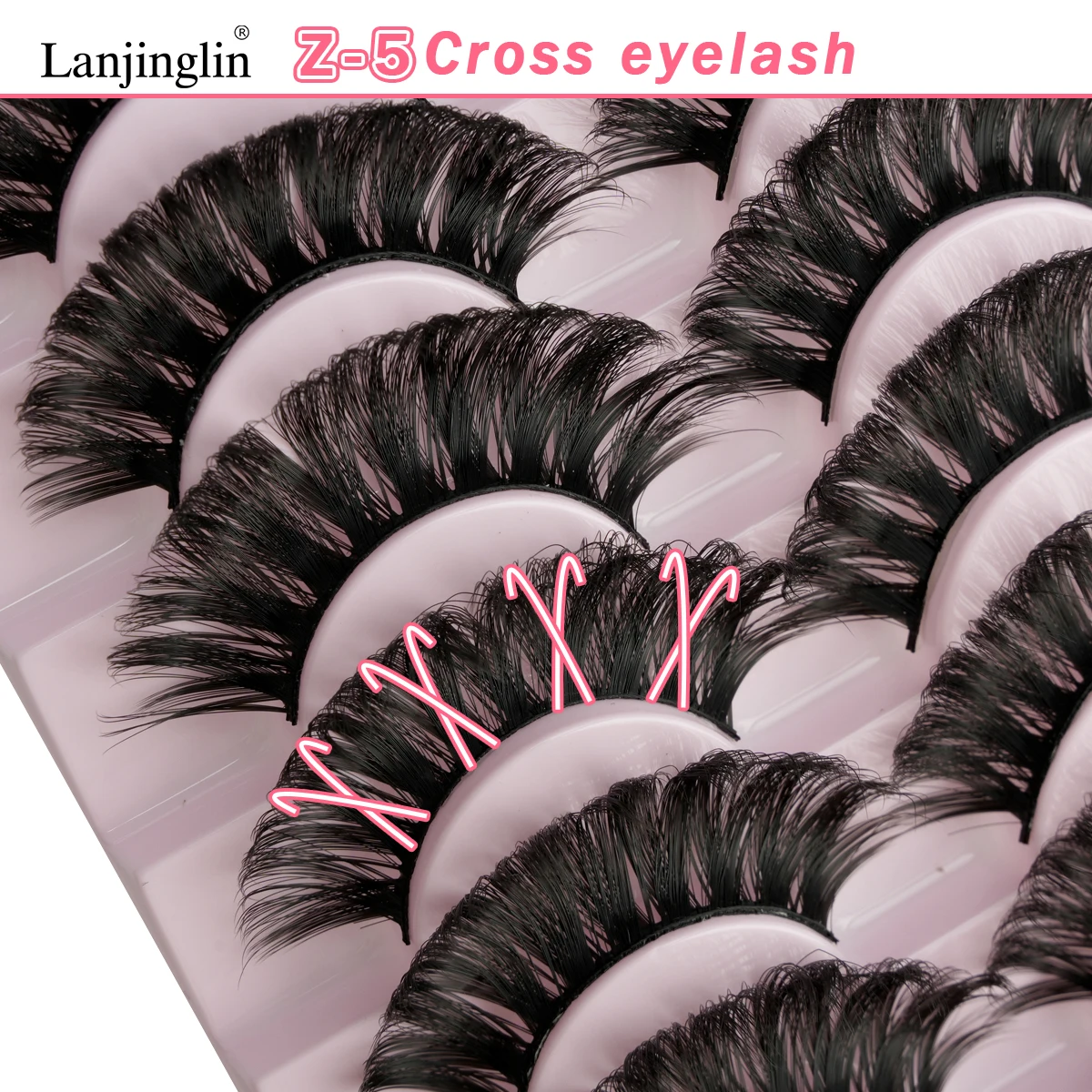 Fake Eye Lashes 3/10 Pairs Full Straip Russian 3D Mink Lashes Handmade Wispy Fluffy Thick False Eyelashes Makeup Tool Cílios