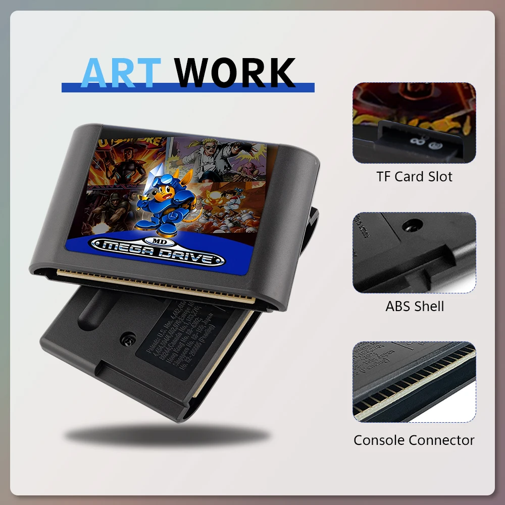Cartucho de Juego Retro Mega Genesis V1 1000 en 1 con Tarjeta Micro SD de 8GB para Consola de Juegos Original Genesis Mega Drive para Sega