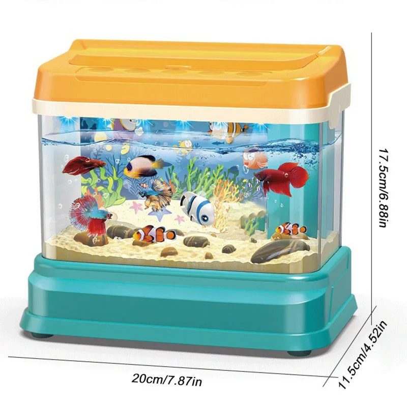Elektrisch aquarium met magnetische stok Educatief speelgoed USB-simulatie Aquariumspeelgoed met licht en muziek Kinderspeelgoed