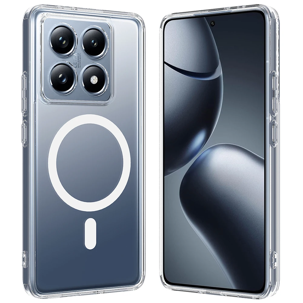 

For Magsafe Strong Magnetic Wireless Charging Case For Xiaomi 14T Pro Xiaomi14TPro 5G Clear Shockproof Back Cover