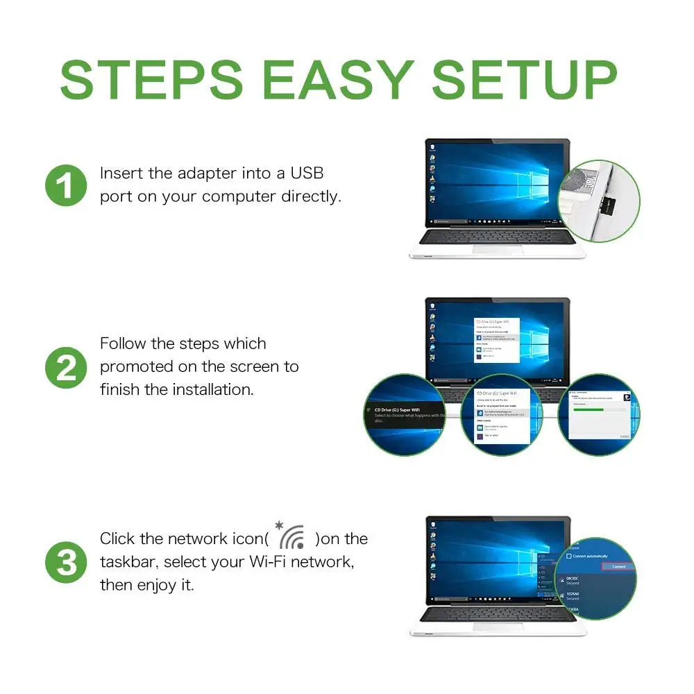 300Mbps Wireless USB Adapter Bongle Nano Ultra Design Network Card LAN Adapter for Windows Linux Mac OS