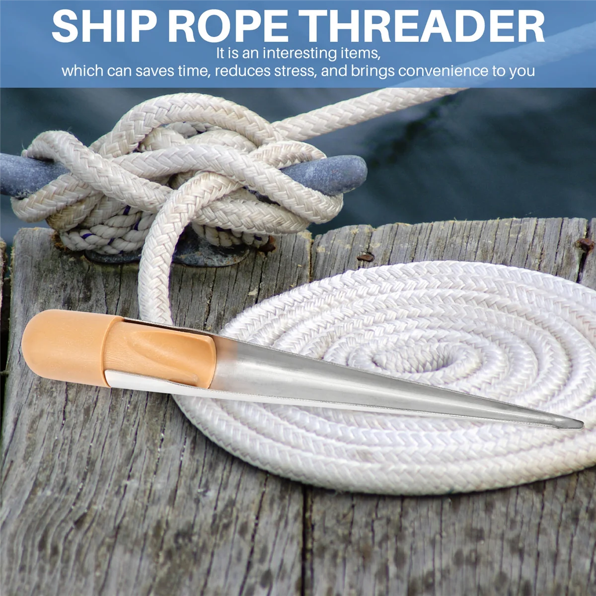 New Splicing FID,FID for Splicing Rope Kit Stainless Steel FID for FID Splicing Tool with Plastic Handles Rope Fids,17cm