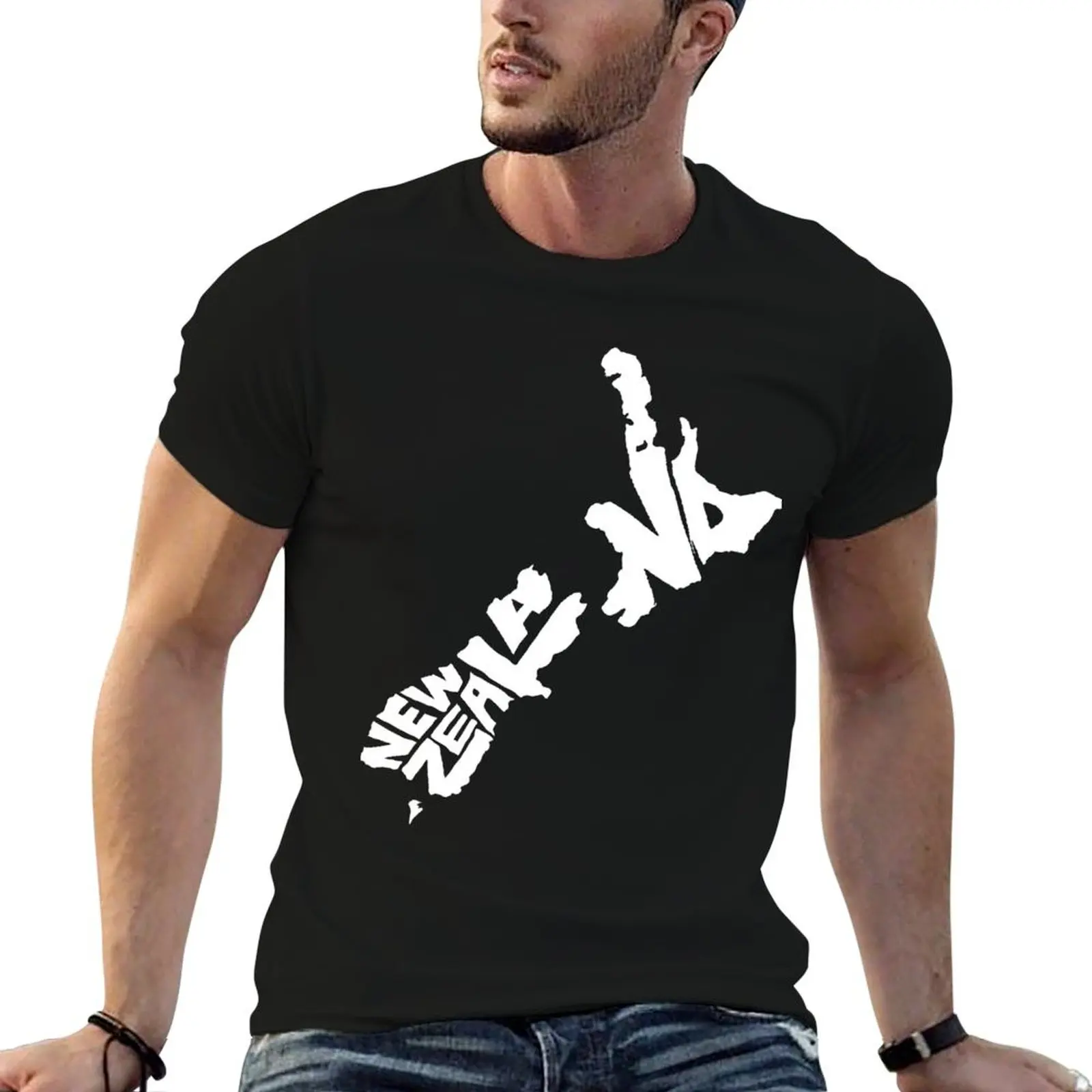 

New Zealand Typography T-Shirt man t shirt summer man tshirt t shirt man luxury T-shirt